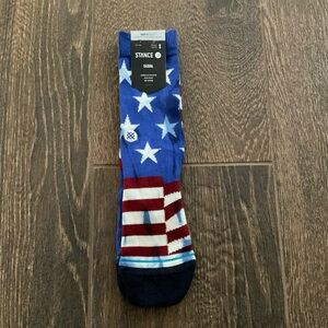 Stance Men’s Casual Stars & Stripes Crew Socks - Blue/Red/White
